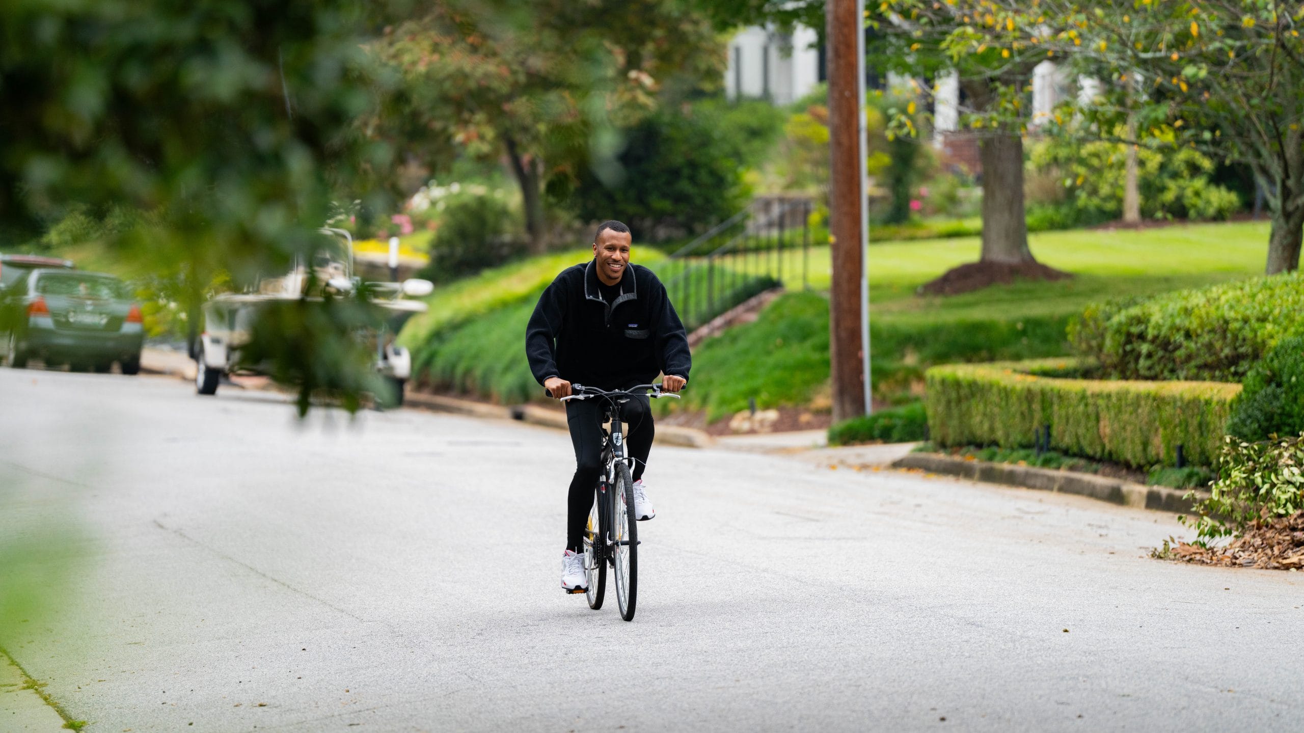 Man riding a bike Man riding a bike